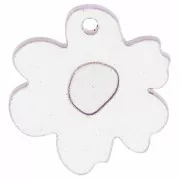 18.5mm Plexiglas two-tone flower charm - mirror effect - Violet - Gold x1