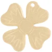 29mm Plexiglas clover pendant - mirror effect - Gold Tone x1