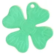 29mm Plexiglas clover pendant - mirror effect - Green x1