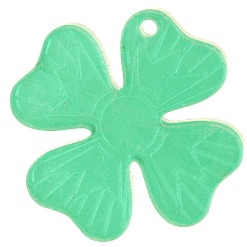 29mm Plexiglas clover pendant - mirror effect - Green x1