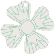 29mm Plexiglas clover pendant - mirror effect - Green x1