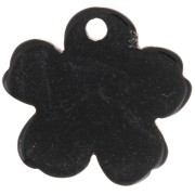 19x21mm Plexiglas flower pendant with star pattern - Marbled Violet - Gold Tone x1