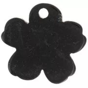 19x21mm Plexiglas flower pendant with star pattern - Marbled Violet - Gold Tone x1