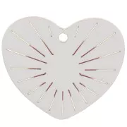 25x29mm Plexiglas heart pendant in relief - Gold Tone - Red glitter x1