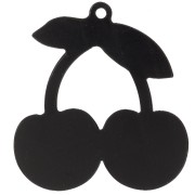 48.5x45mm Cherry pendant in Plexiglas - Mirror effect - Gold Tone - Red x1