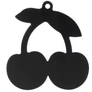 48.5x45mm Cherry pendant in Plexiglas - Mirror effect - Gold Tone - Red x1