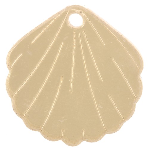 19mm Plexiglas shell charm - Mirror effect - Gold Gold x1