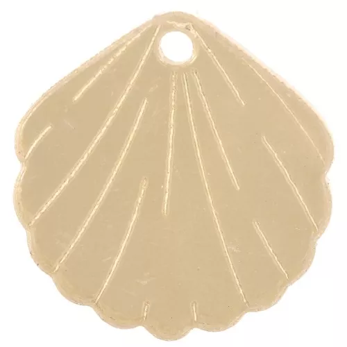 19mm Plexiglas shell charm - Mirror effect - Gold Gold x1