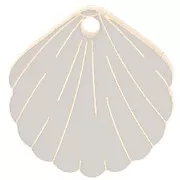 19mm Plexiglas shell charm - Mirror effect - Gold Gold x1