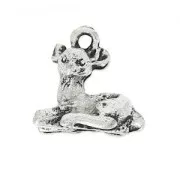 Fawn charm 11 mm antique silver tone x1