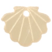 11.5x14mm Plexiglas shell charm - Mirror effect - Gold Tone x1