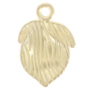 20x14mm Lemon charm in epoxy resin - Yellow - Fine gold plated x1