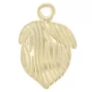 20x14mm Lemon charm in epoxy resin - Yellow - Fine gold plated x1