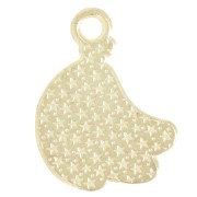 18x13mm banana charm in epoxy resin - Yellow - Fine gold plated x1