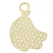 18x13mm banana charm in epoxy resin - Yellow - Fine gold plated x1