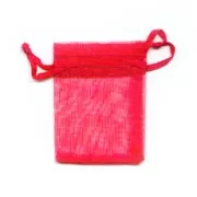 Mini Organza pouches 50x75mm Red x20