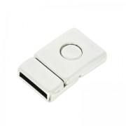 Magnetic clasp for cords 14mm Antique Silver Plating x1|raw }}