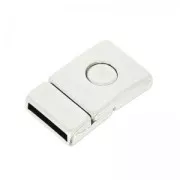 Magnetic clasp for cords 14mm Antique Silver Plating x1