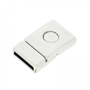 Magnetic clasp for cords 14mm Antique Silver Plating x1