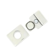Magnetic clasp for cords 14mm Antique Silver Plating x1