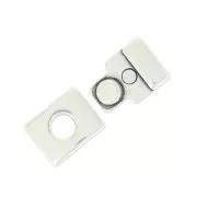 Magnetic clasp for cords 14mm Antique Silver Plating x1