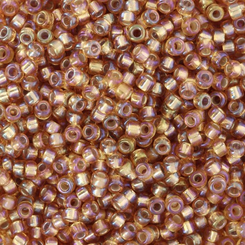 Seed beads Miyuki 11/0 1004 - Dark Gold AB Silver Lined x8g