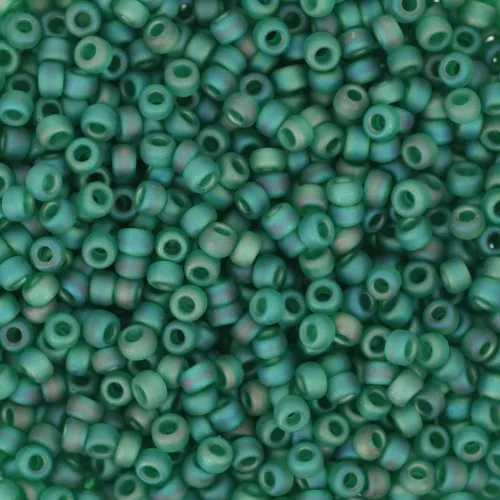 Seed beads Miyuki 11/0 147FR - Transparent Emerald AB Mat x8g