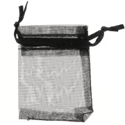 Mini Organza pouches 50x70mm Black x20|raw }}