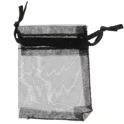 Mini Organza pouches 50x70mm Black x20