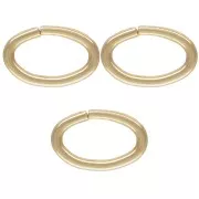 Gold filled ovals jumprings open 6.3x4.1x0.76mm  x10