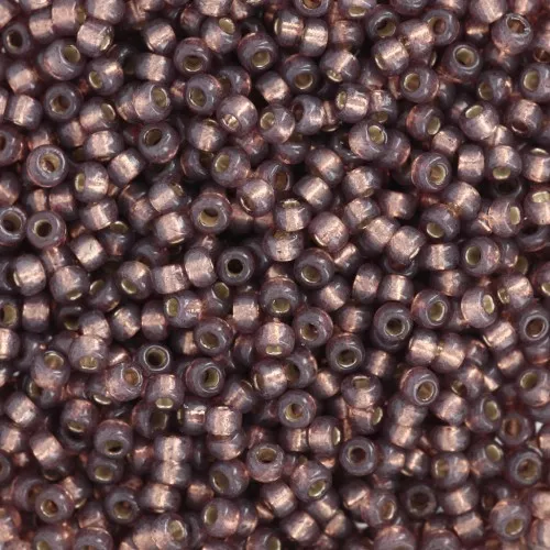 Seed beads Miyuki Duracoat 11/0 4249 - Silver Lined Dyed Rose Bronze x8g