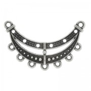 Ethnic Spacer 51x18 mm Antique Silver Plating x1