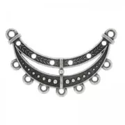 Ethnic Spacer 51x18 mm Antique Silver Plating x1