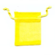 Mini Organza pouches 50x70mm Yellow x20