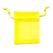 Mini Organza pouches 50x70mm Yellow x20