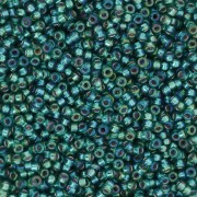 Seed beads Miyuki 15/0 1017 - Silver Lined Emerald AB x8g