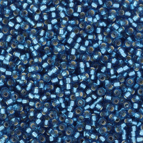 Seed beads Miyuki 15/0 25 - Silver Lined Capri Blue x8g