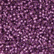 Seed beads Miyuki Duracoat 15/0 4248 - Silver Lined Dyed Dark Lilac x8g