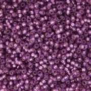 Seed beads Miyuki Duracoat 15/0 4248 - Silver Lined Dyed Dark Lilac x8g