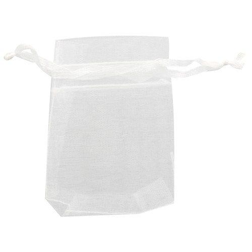 Mini Organza pouches 50x70 mm White x20