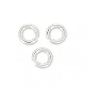 Jumprings open 2.5x0.5mm 925 Sterling Silver x50