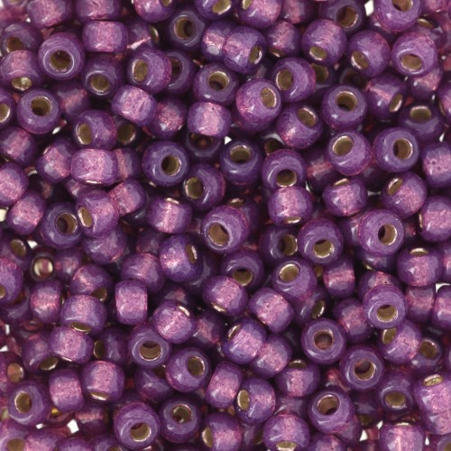 Seed beads Miyuki Duracoat 8/0 4248 - Silver Lined Dyed Dark Lilac x8g