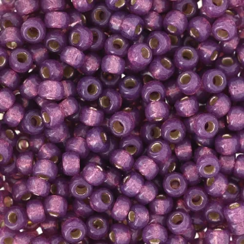 Seed beads Miyuki Duracoat 8/0 4248 - Silver Lined Dyed Dark Lilac x8g