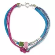 Braided cord 10 mm Mint With Spangles x2.80m