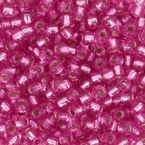 Seed beads Miyuki Duracoat 8/0 4267 - Silver Lined Dyed Pink Parfait x8g