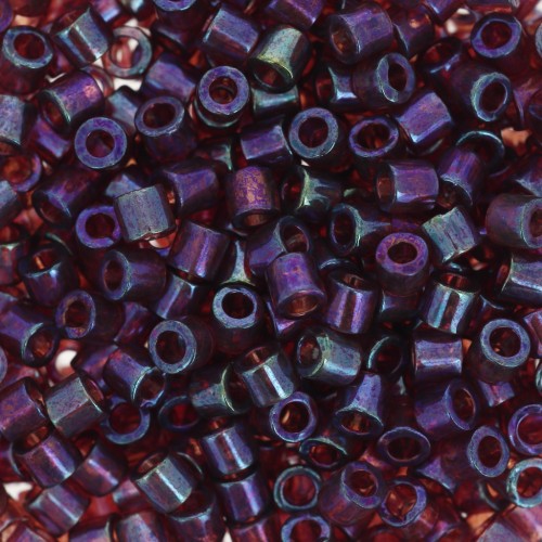 Miyuki Delica 8/0 DBL0104 - Transparent Claret Rainbow Gold Luster x8g