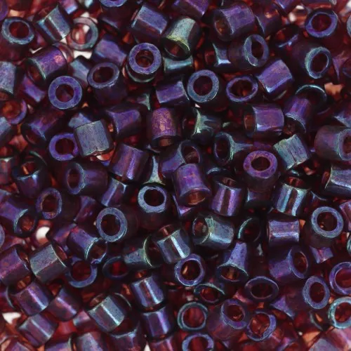 Miyuki Delica 8/0 DBL0104 - Transparent Claret Rainbow Gold Luster x8g