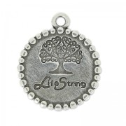 Tree charm 24x21 mm Antique Silver Plating x1|raw }}
