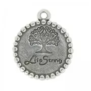 Tree charm 24x21 mm Antique Silver Plating x1
