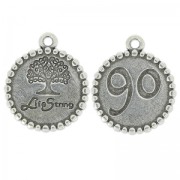 Tree charm 24x21 mm Antique Silver Plating x1